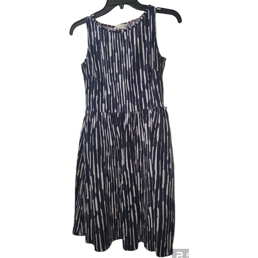 Boden Striped Sleeveless Casual Dress Navy White‎ Print US 4R